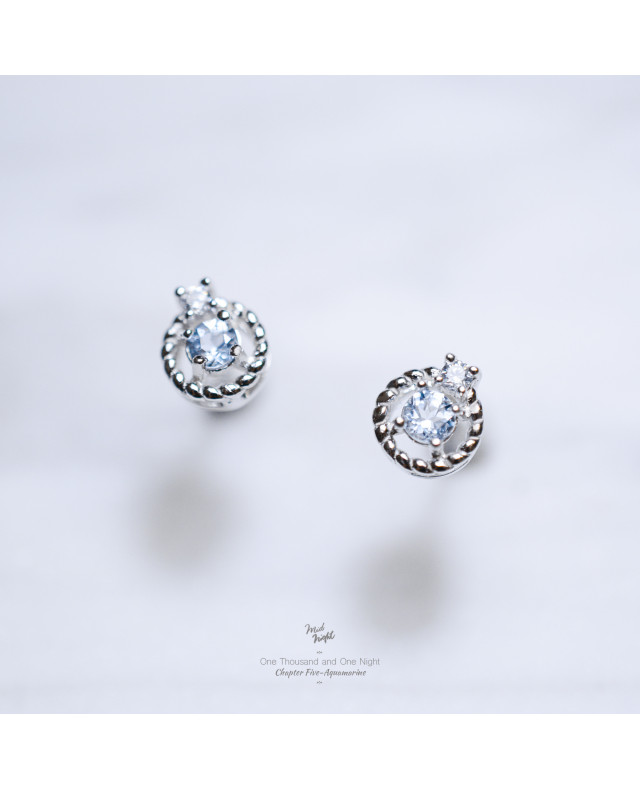 Chapter Five-Aquamarine Mini Loop Earring