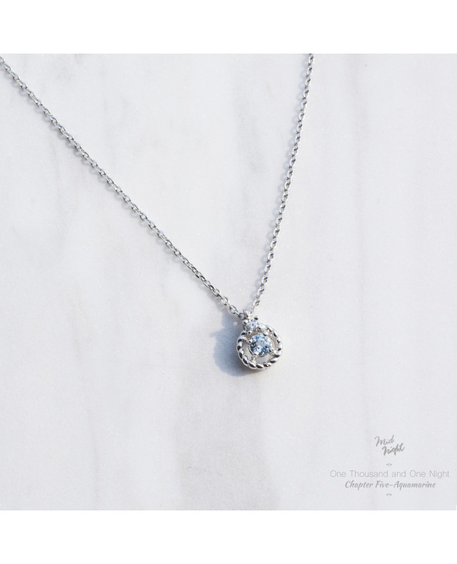 Chapter Five-Aquamarine Mini Loop Necklace