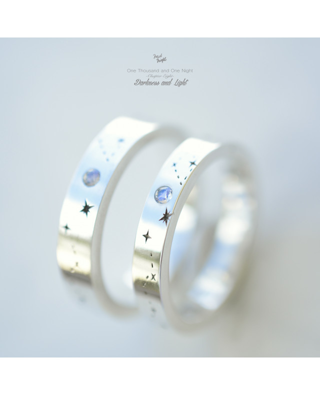 Chapter Eight-Darkness and Light Constellation Couple Ring