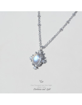 Chapter Eight-Darkness and Light Moonstone Mirror Necklace