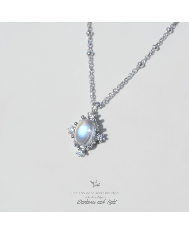 Chapter Eight-Darkness and Light Moonstone Mirror Necklace