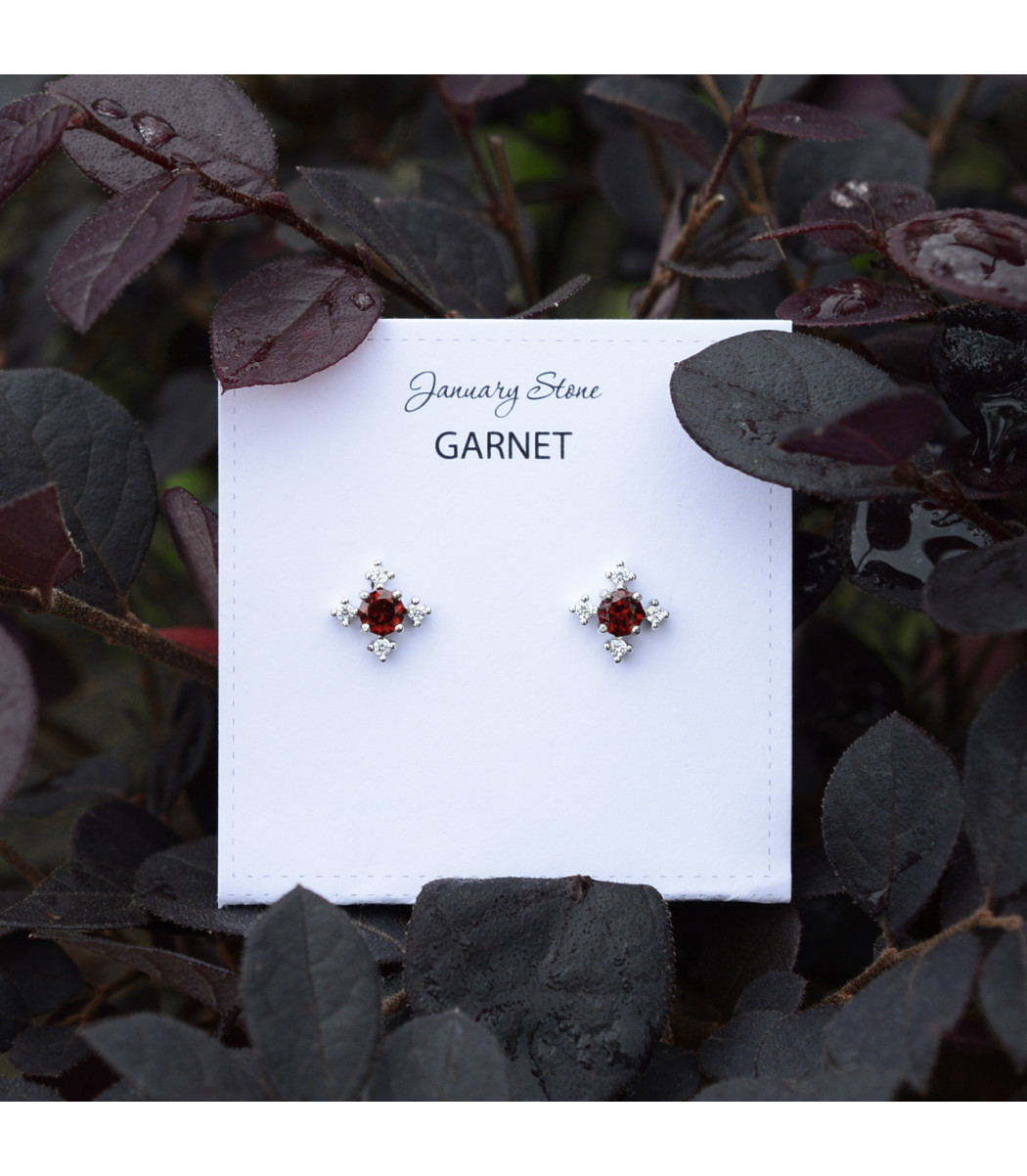 Chapter One-Garnet Classic Red Antique Earring