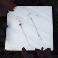 Chapter One-Garnet Classic Red Antique Long Earring