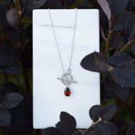 Chapter One-Garnet Classic Red Lock My Heart Necklace