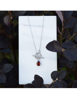 Chapter One-Garnet Classic Red Lock My Heart Necklace