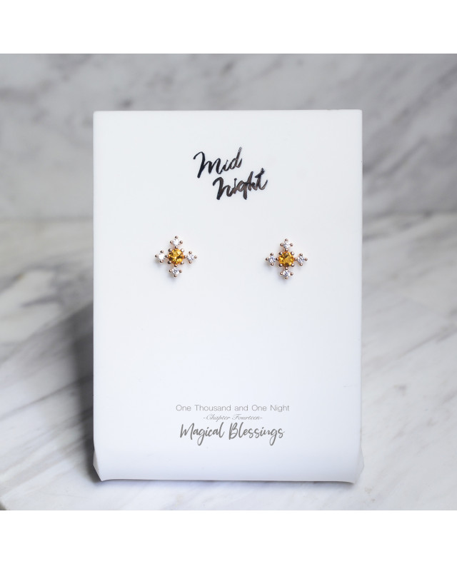 Chapter Fourteen-Citrine Mini Antique Earrings