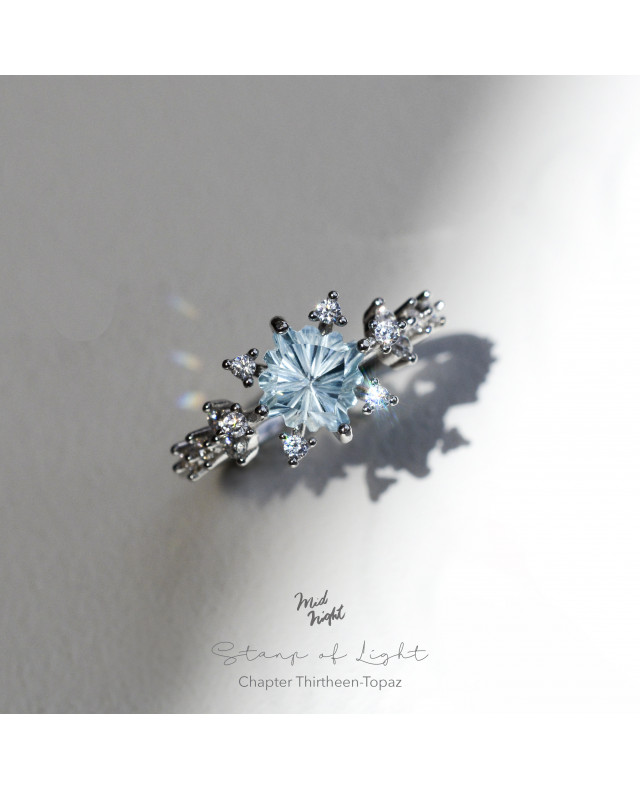 Chapter Thirteen-Blue Topaz Stamp Ring