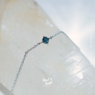 April Birthstone-Rough Blue Diamond Simple Bracelet