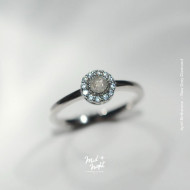 April Birthstone-Rough Grey Diamond Classic Ring