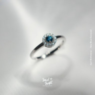 April Birthstone-Rough Blue Diamond Classic Ring