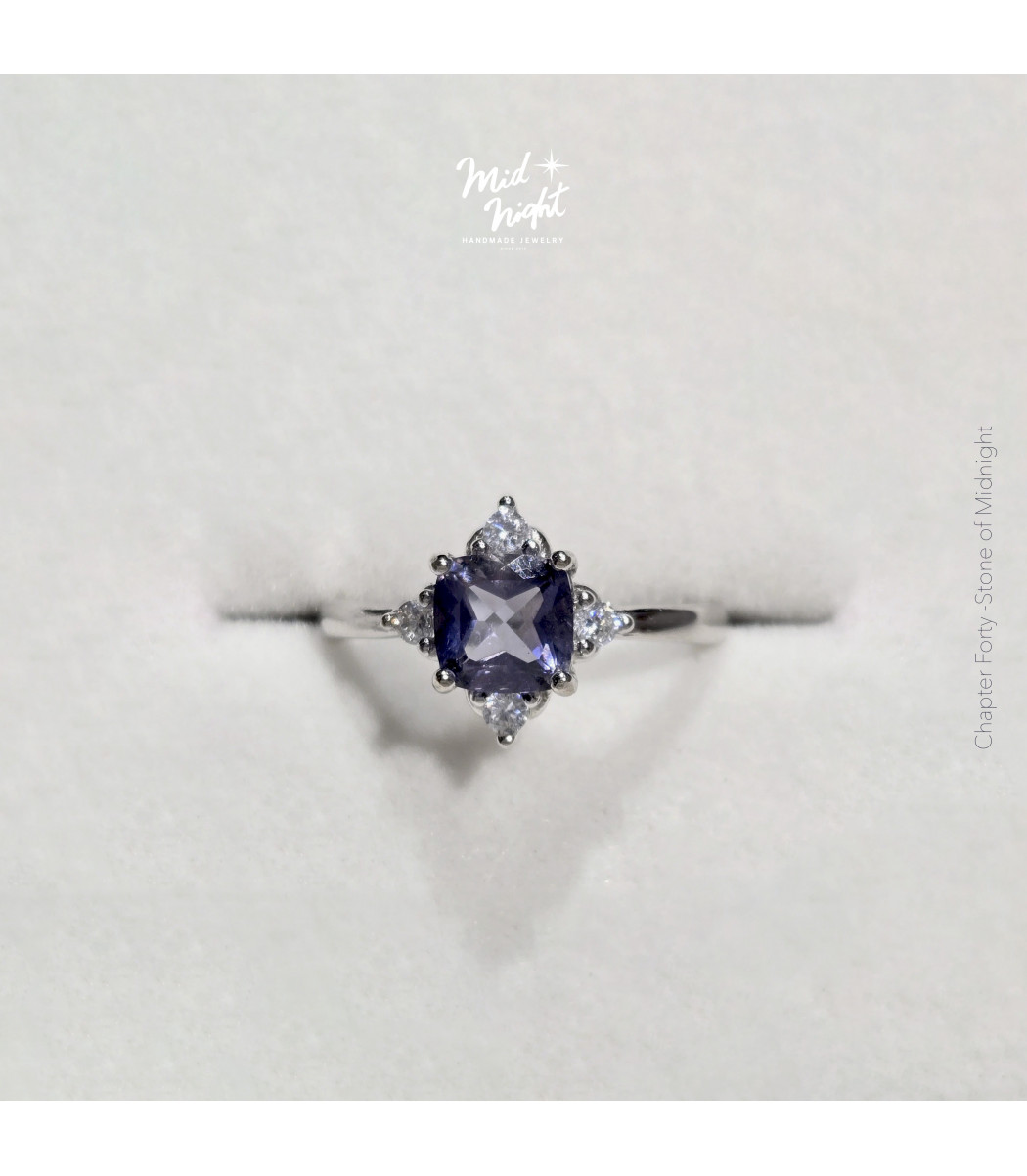 Chapter Forty-Iolite Classic Cushion Cut Ring 