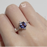 Chapter Forty-Iolite Classic Cushion Cut Ring 