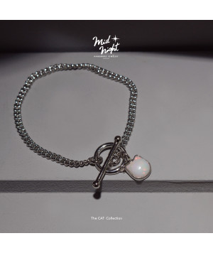 Limited Collection-Bezel Cat Opal Bracelet