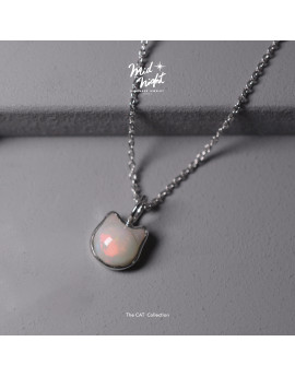 Limited Collection-Bezel Cat Opal Necklace