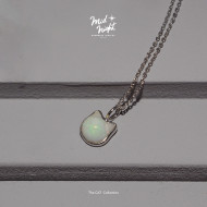 Limited Collection-Bezel Cat Opal Necklace