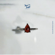 January Birthstone-Garnet Droplet Ring