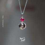 July Birthstone-Ruby Heart Treasure box Necklace