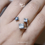 Chapter Thirteen-Adjustable Blue Stamps Ring 