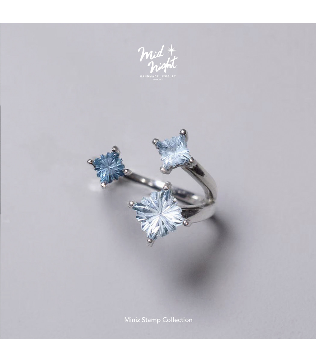 Chapter Thirteen-Adjustable Blue Stamps Ring 