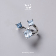Chapter Thirteen-Adjustable Blue Stamps Ring 