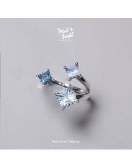 Chapter Thirteen-Adjustable Blue Stamps Ring 
