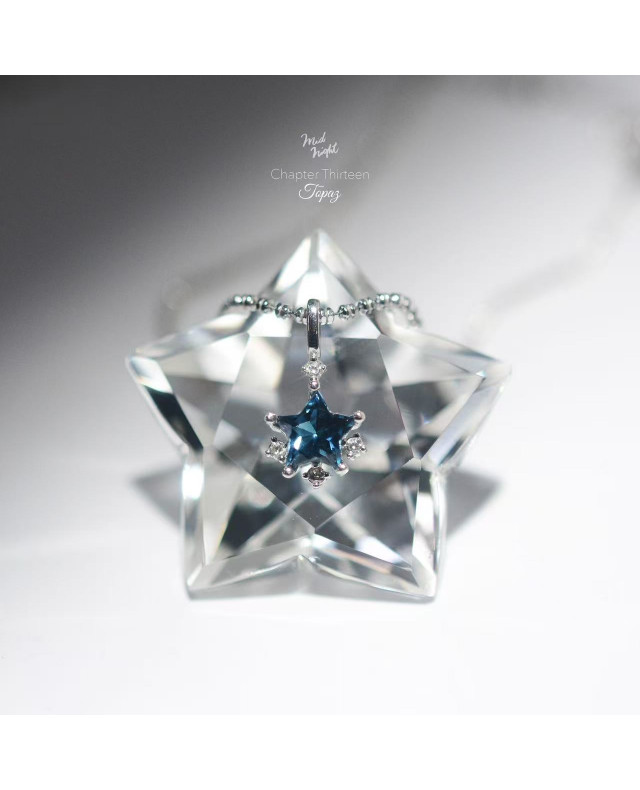 Chapter Thirteen-London Blue Topaz Sparkle Star Necklace