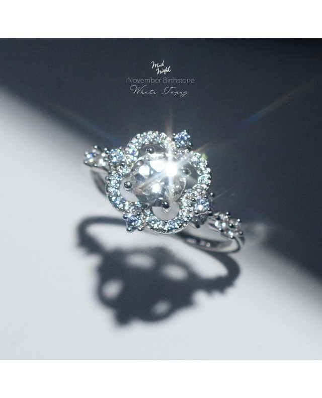 Chapter Thirteen-White Topaz Brilliant Ring 