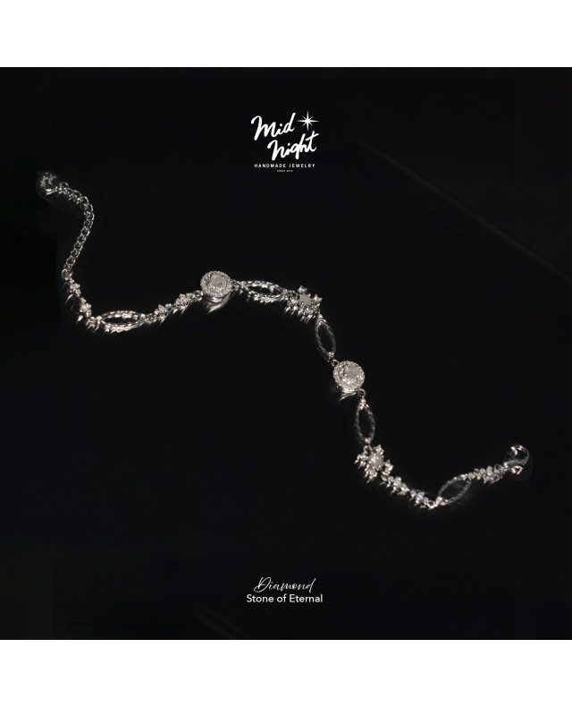 April Birthstone-Diamond Sparkle Eternity Bracelet April Birthstone-Diamond Sparkle Eternity Bracelet