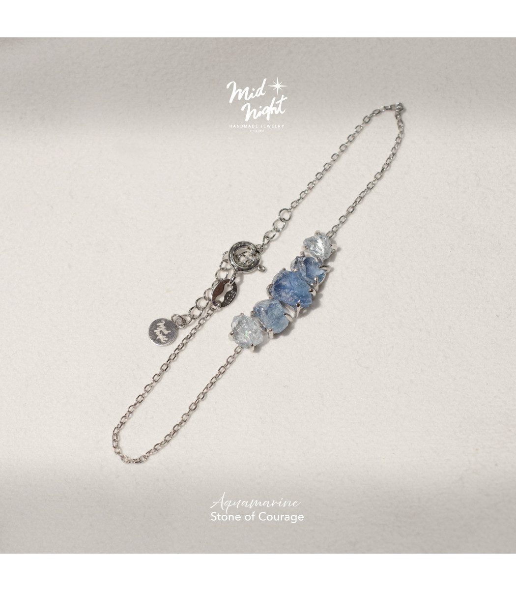 March Birthstone-Aquamarine Brave Shard Bracelet