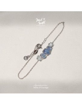 March Birthstone-Aquamarine Brave Shard Bracelet