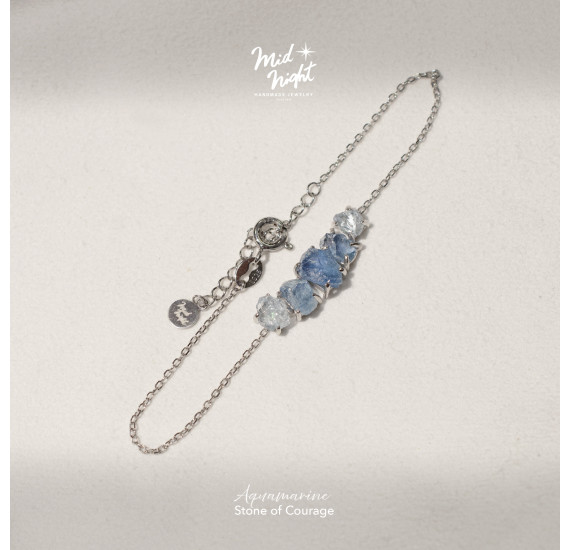 March Birthstone-Aquamarine Brave Shard Bracelet