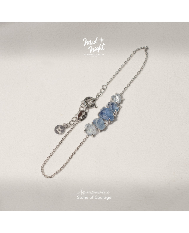 March Birthstone-Aquamarine Brave Shard Bracelet