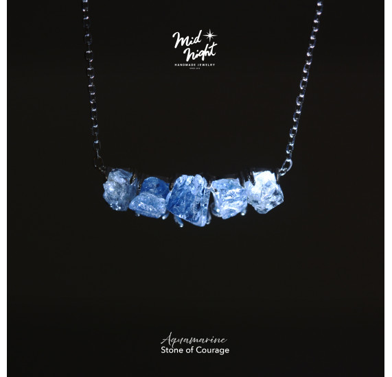 March Birthstone-Aquamarine Brave Shard Necklace