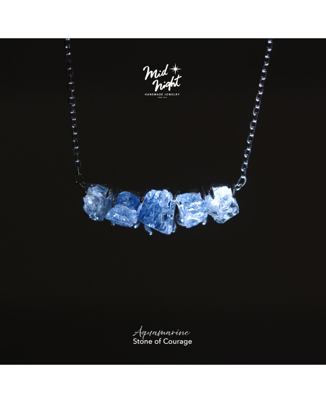 March Birthstone-Aquamarine Brave Shard Necklace