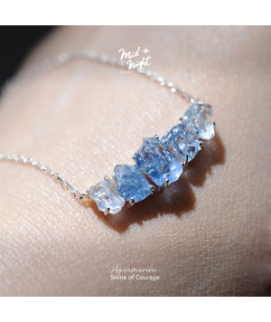 March Birthstone-Aquamarine Brave Shard Necklace