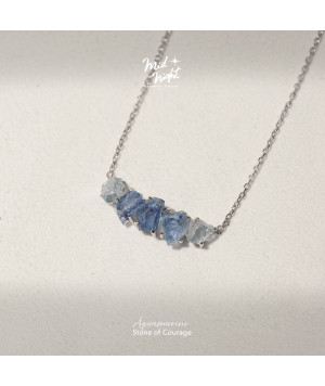 March Birthstone-Aquamarine Brave Shard Necklace