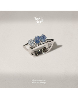 March Birthstone-Aquamarine Brave Shard Ring