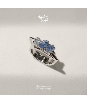 March Birthstone-Aquamarine Brave Shard Ring