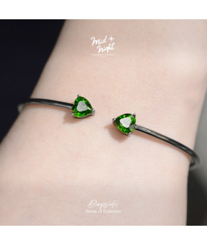 May Birthstone-Diopside Soul Lock Bangle May Birthstone-Diopside Soul Lock Bangle