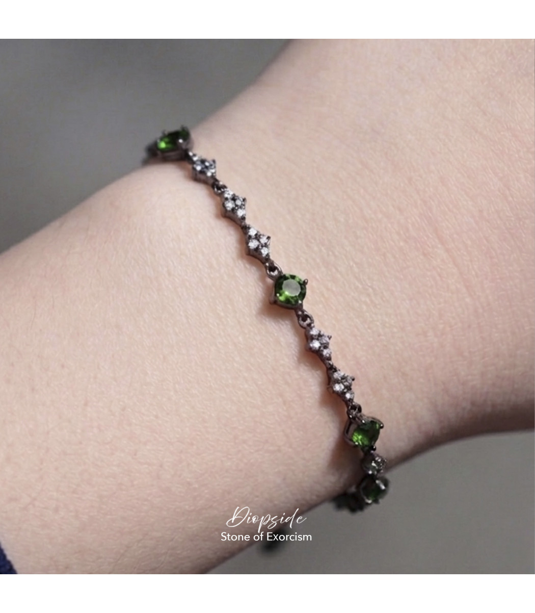 May Birthstone-Diopside Retro Lattice Bracelet May Birthstone-Diopside Retro Lattice Bracelet