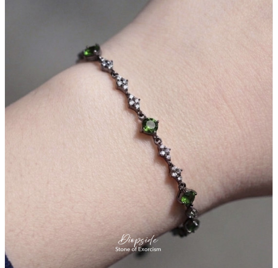 May Birthstone-Diopside Retro Lattice Bracelet May Birthstone-Diopside Retro Lattice Bracelet