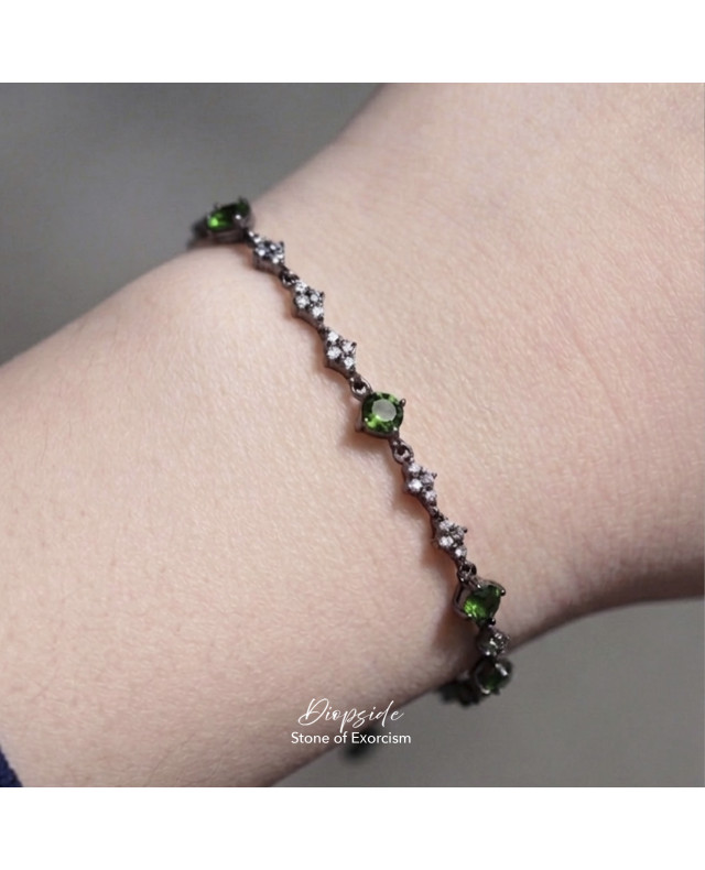 May Birthstone-Diopside Retro Lattice Bracelet May Birthstone-Diopside Retro Lattice Bracelet